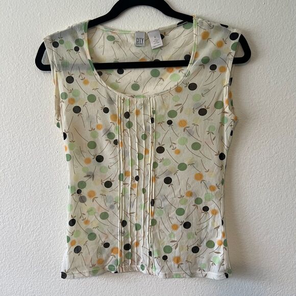 DKNY City Knits Women’s Sleeveless Top Y2K Lightweight Mesh Small - Picture 1 of 4